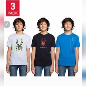 Spyder Youth 3-pack Tee new boy S=7/8 nwr